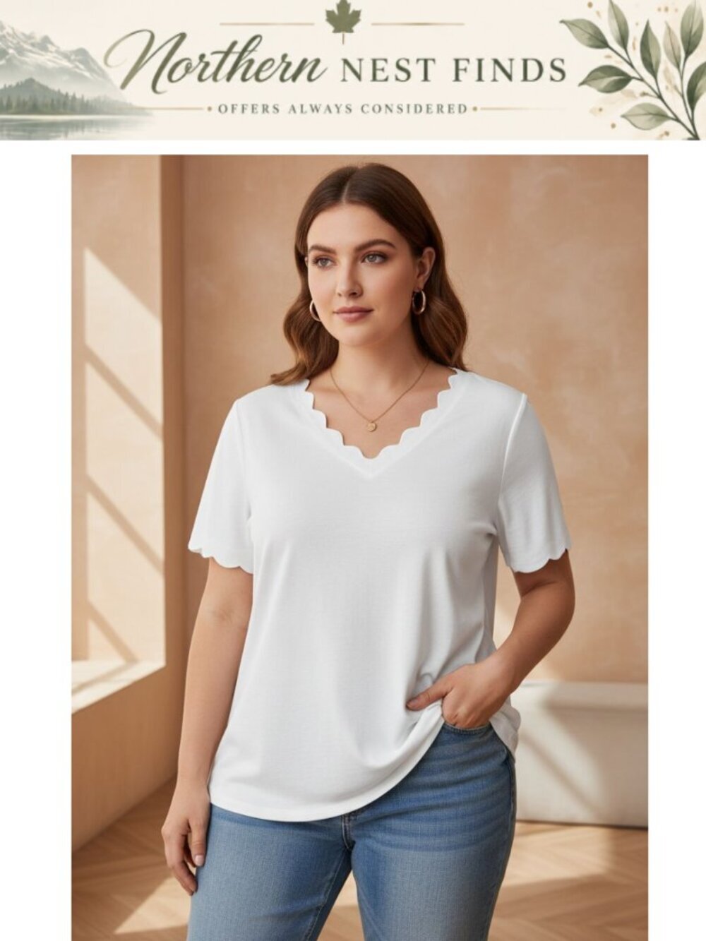 Womens Plus Size V Neck T Shirt Loose Fit Tunic Casual Summer Top